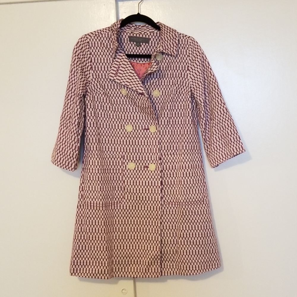 Proenza Schouler bubble-dot purple trench coat